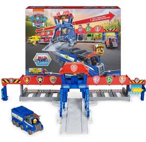 lot 53815 image: Retail 99.99 Paw Patrol Big Truck Pups, Truck Stop HQ, 3ft. Wide Transforming Playset, Action Figures, Toy Cars, Lights and Sounds, Kids Toys for Ages 3 and up