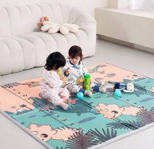 lot 53824 image: Retail 74.99 Baby Play Mat Foldable, Insugar Playmats for Babies, Toddlers, Infants, 0.6in Thicker Foam Baby Mat for Floor, Extra Large, Waterproof & Anti- Slip, Indoor Outdoor Use (71x 79)
