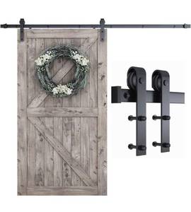 lot 53833 image: Retail 53.99 SMARTSTANDARD 8 Feet Heavy Duty Sturdy Sliding Barn Door Hardware Kit -Smoothly and Quietly -Easy to Install -Includes Step-by-Step Installation Instruction Fit 48 Wide Door Panel (J Shape Hanger)