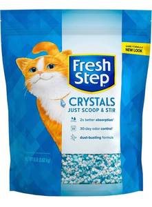 lot 53840 image: Fresh Step Crystals, Premium Cat Litter, Scented, 8 Pounds