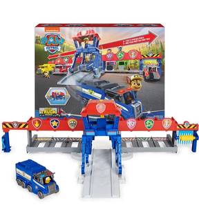lot 53847 image: Paw Patrol Big Truck Pups, Truck Stop HQ, 3ft. Wide Transforming Playset, Action Figures, Toy Cars, Lights and Sounds, Kids Toys for Ages 3 and up