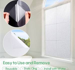 lot 53878 image: Coavas Window Privacy Film Frosted Glass Window Film Non Adhesive Static Cling Window Tint Film for Bathroom Door Vinyl Frosting Stickers Heat Control Home Winter Coverings(35.4 x 78.7 Inch, Pure)
