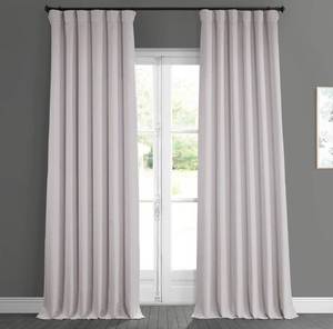 lot 53880 image: HPD Half Price Drapes BOCH-LN185-P Faux Linen Room Darkening Curtains for Bedroom (1 Panel), 50 X 96,