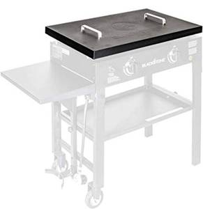 lot 53890 image: Blackstone 5003 28��Outdoor Griddle Hard Top Lid Cover with Handle- Powder Coated Steel Lightweight Durable - Perfect Accessories to Protect your Cooking Station Fits 28 Front or Rear Grease Model