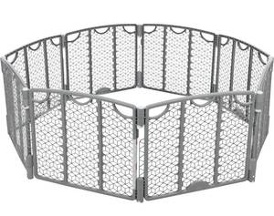 lot 53901 image: Evenflo Versatile Play Space Adjustable Play Area, 8-Panel (Cool Gray