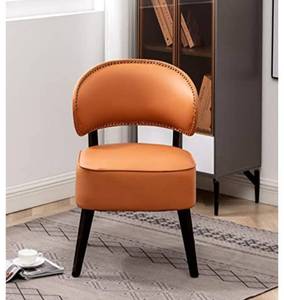 lot 53902 image: Factory Sealed ALIMORDEN Accent Armless Chair, Modern leather Slipper Chair Retail $139