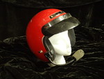 Racing helmet complete with microphone