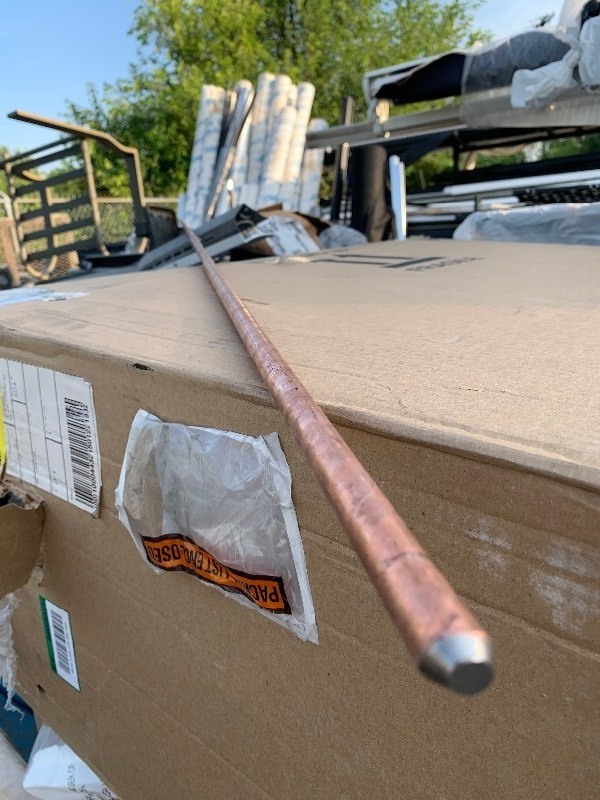 lot 111 image: 10ft Piece of Metal Grounding Rod