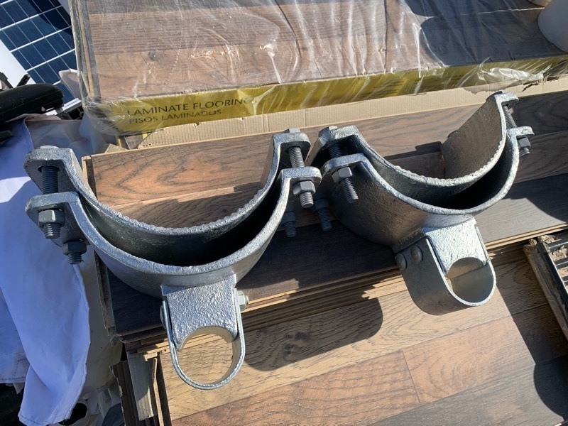 lot 182 image: New Set of 2 Post Gate Mount Max 6.5 Hardware