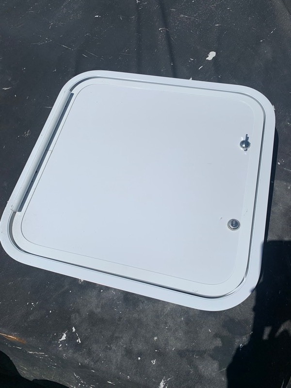 lot 268 image: New Locking RVBoat Latch Door Cover 20.5x21