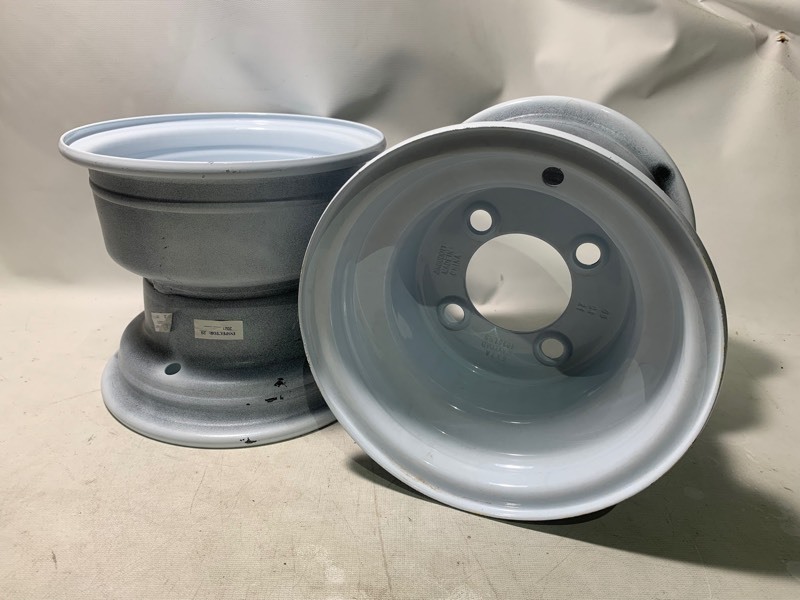 lot 274 image: 2 New 8x9 Heavy Duty Trailer Gold Cart Tire Rims