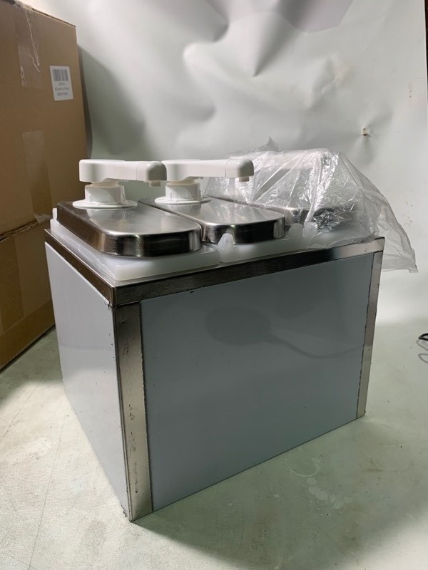 lot 31 image: New 3 Set of Stainless Steel Sauce Dispenser Condiment Pumps (3.2 Quart Jars)