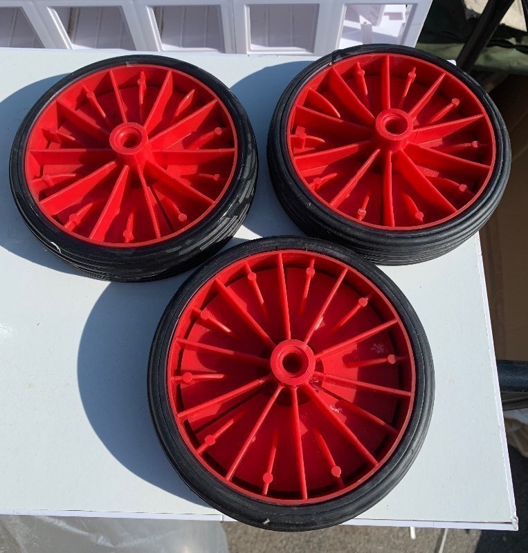 lot 313 image: 10 Never Been Used Premium 6 Plastic Rubber Wheels