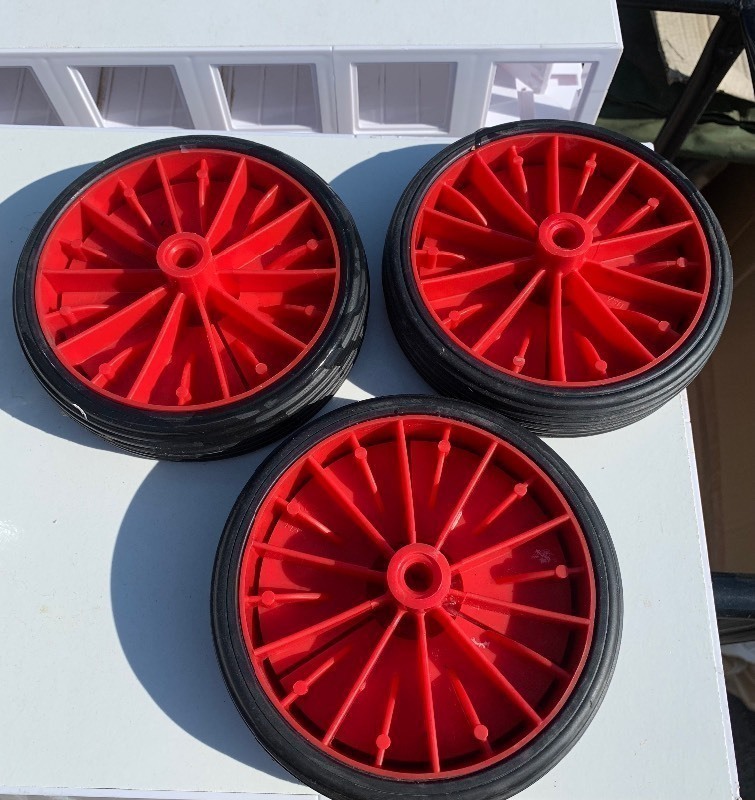 lot 314 image: 10 Never Been Used Premium 6 Plastic Rubber Wheels