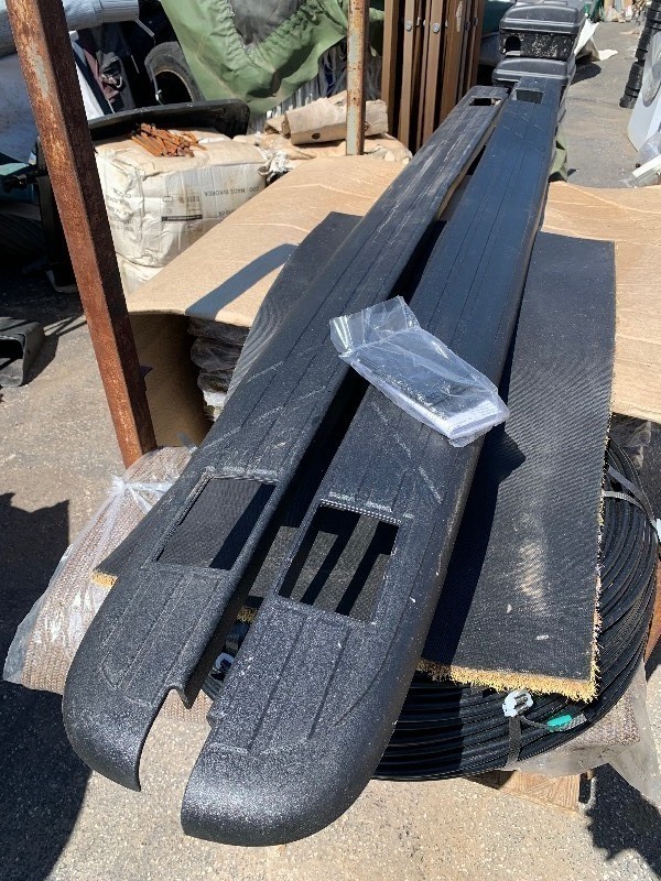 lot 373 image: New Pair of GM Truck Pickup Box Rail Protector Step Up Covers 6ft x4, Black