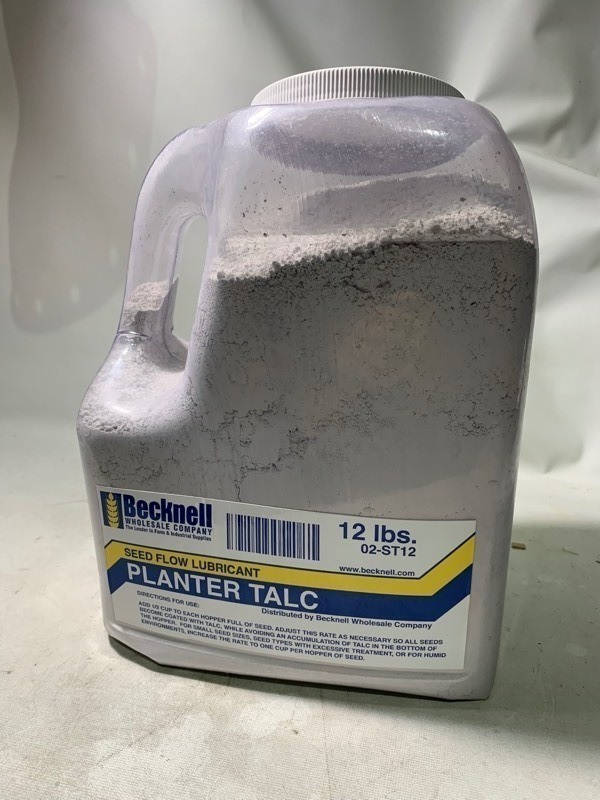 lot 382 image: 4 New 12lbs Jugs of Becknell Professional Seed Flow Lubricant Planter Talc
