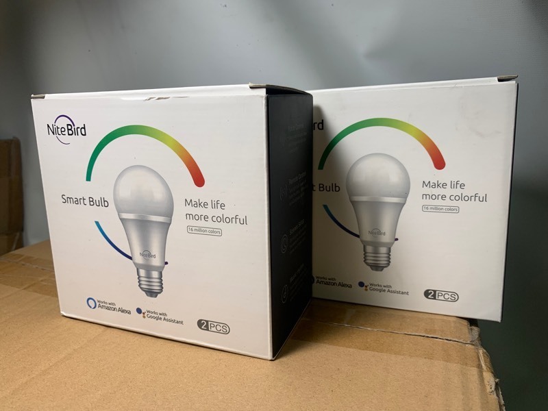 lot 146 image: 2 New 2 Packs of NiteBird Google Assistant Smart Bulbs (4 Total)