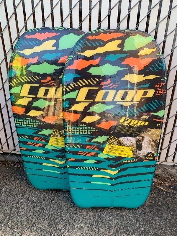 lot 148 image: 2 New Coop Hydro Pipe Series 33 Boogie Boards, Green