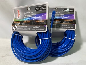 lot 66 image: 2 New 50ft Roles of Legrand Pure Copper 2x Cat 6 Patch Cable