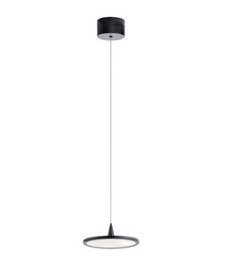 lot 53 image: Elan 83962MBK Jeno Pendant, 1-Light LED 16.8 Watts, Matte Black