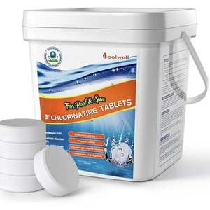 lot 70 image: New 10LBS Bucket of PoolWell Pool & Spa Chlorine 3 Tablets for Swimming Pools