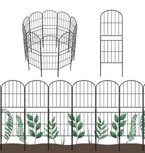 lot 71 image: New OUSHENG Decorative Garden Fence Fencing 10 Pack, 35in (H) x 10ft (L) Rustproof Metal Wire Panel Border Animal Barrier, PL2109-A30-CN
