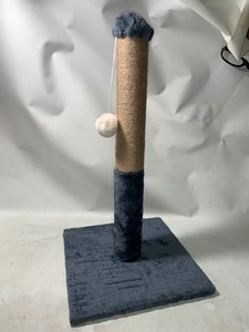 lot 74 image: New Fuzzy Cat Scratch Post Play Set Up 12x12x22