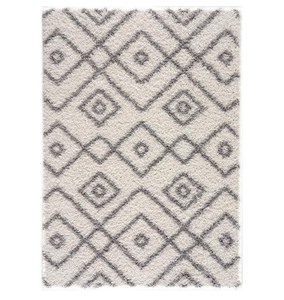 lot 35 image: New LBaiet Miranda 9ftx9ft Sodt Shag Scatter Area Rug, CreamGrey Pattern