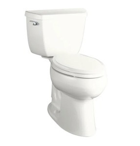 lot 18 image: New Kohler 4304-0 Highline Pressure Lite Elongated Bowl Toilet, White