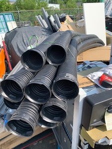 lot 110 image: Large New Bundle of 10 - 10ft x3 ADS Single Wall High Density Polyethylene Tubing