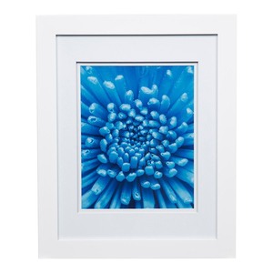 lot 9226 image: Gallery Solutions 11x14 Flat White Wall Frame with Double White Mat For 8x10 Picture