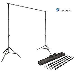 lot 9238 image: LimoStudio Photo Video Studio 10Ft Adjustable Muslin Background Backdrop Support System Stand AGG1112
