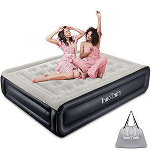 lot 9252 image: InnoTruth Twin Air Mattress with Built-in Pump Elevated Inflatable Mattress with Carrying Bag for Home & Camping