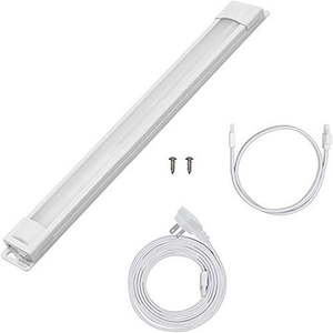 lot 9262 image: set of two Honeywell UltraPro 18in. Linkable LED Light Fixture, Selectable Brightness, Slim LED Strip Light, Under Cabinet Lighting, Kitchen Light, HIOFFLOW Switch, 44106