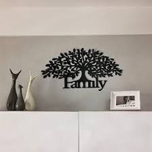 lot 9270 image: Metal wall decor family tree