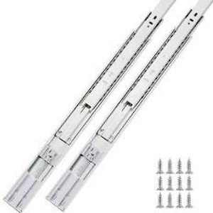 lot 9280 image: 6 Pair of 22 Inch Soft Close Full Extension Side Mount Ball Bearing Drawer Slides