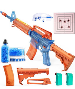 lot 9306 image: Bwine M4A1 Electric Gel Ball Blaster with Plenty Gel Beads & SEMIAUTO Mode for Outdoor Game, 200FT200FPS10RS2 BatteriesAdjustable Stock for Kids