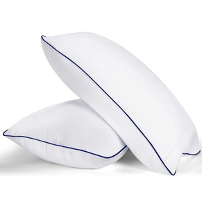 lot 9323 image: Bed Pillows for Sleeping- Medium Firm, Queen Size Set of 2, Cooling Hotel Quality with Premium Soft Down Alternative Fill for Back, Stomach or Side Sleepers