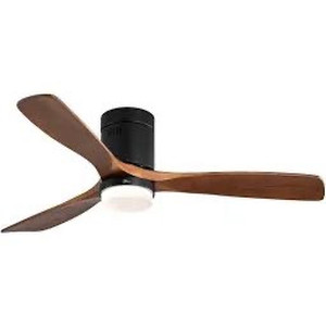lot 9325 image: 3 blade noiseless ceiling fan with light