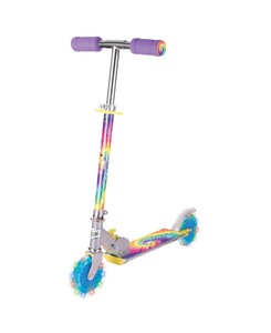 lot 9358 image: Ozbozz Tie Dye Foldable Scooter Light Up Wheels