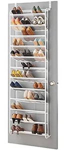 lot 9365 image: Whitmor, White 36-Pair Over The Door Shoe Organizer
