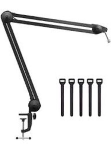 lot 9374 image: InnoGear Microphone Arm Stand, Heavy Duty Mic Arm Microphone Stand Suspension Scissor Boom Stands with Mic Clip and Cable Ties