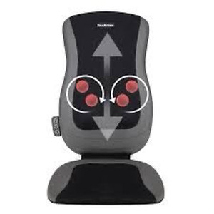 lot 9388 image: Brookstone Shiatsu Seat Topper with Heat, 3 Massage Zones, Full Back, Upper Back, Lower Back, Soothing Heat for Comfort, Integrated Strapping System, Integrated Controls, Corded Power Supply