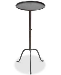 lot 70009 image: Round Metal Martini Table 12-12 Round x 27-34H