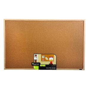 lot 70020 image: Quartet Cork Bulletin Board 23 x 35 Oak Finish Frame (35-380352Q)