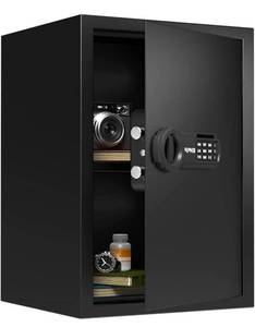lot 70023 image: $RPNB Deluxe Safe and Lock Box,Digital Money Box, Steel Alloy Drop Safe, Keypad Lock,Perfect for Home Office Hotel Business Jewelry Gun Cash Use Storage,1.8 Cubic Feet retails for $129.99