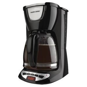 lot 23082 image: Black & Decker 12 Cup Programmable Black & Stainless Steel Coffee Maker with Glass Carafe
