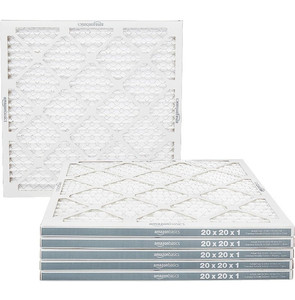lot 23107 image: Amazon Basics Merv 11 AC Furnace Air Filter - 20 x 20 x 1, 6-Pack