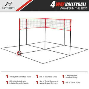 lot 23114 image: EastPoint Sports 4-Way Volleyball Set