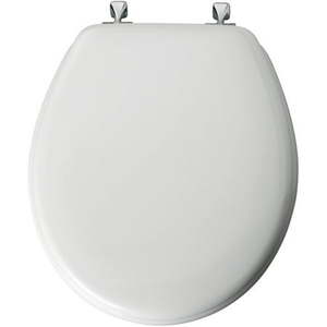 lot 23128 image: Mayfair Round White Molded Wood Toilet Seat